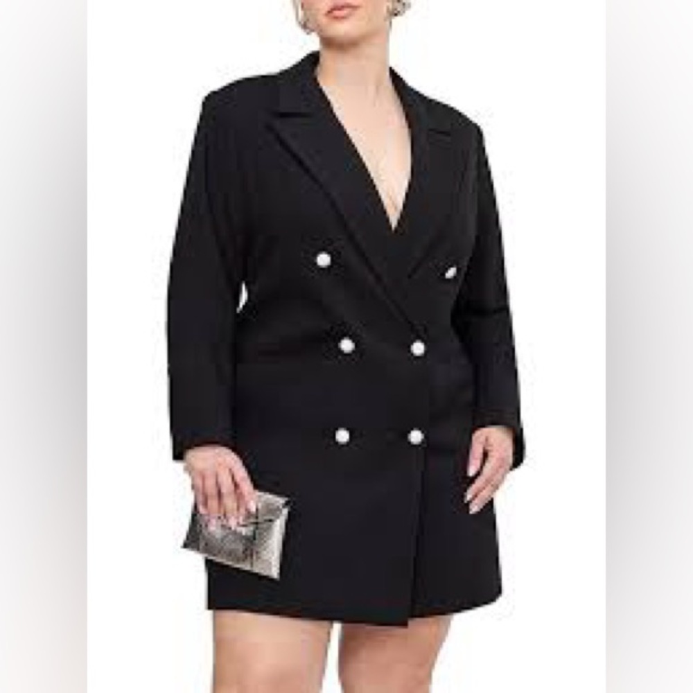 NWT Good American Ponte‎ Embellished Executive Blazer Minidress | Sz 3XL